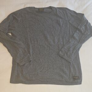 Burton Men's Gray Long Sleeve Cotton Sweater, XL